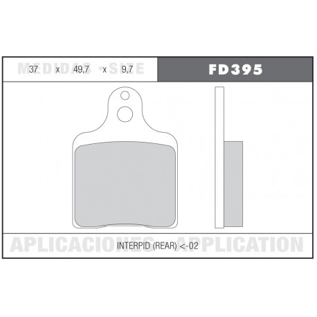 JUEGO PASTILLA FRENO GALFER INTREPID FD395