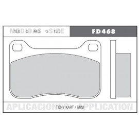 JUEGO PASTILLA FRENO GALFER TONYKART BSM (ROOKIE/NEOS) (0082.J4)