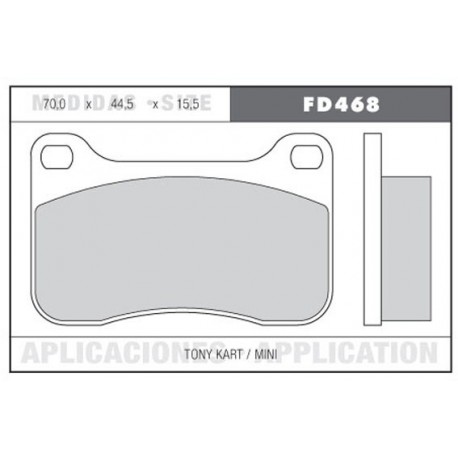 JUEGO PASTILLA FRENO GALFER TONYKART BSM (ROOKIE/NEOS)
