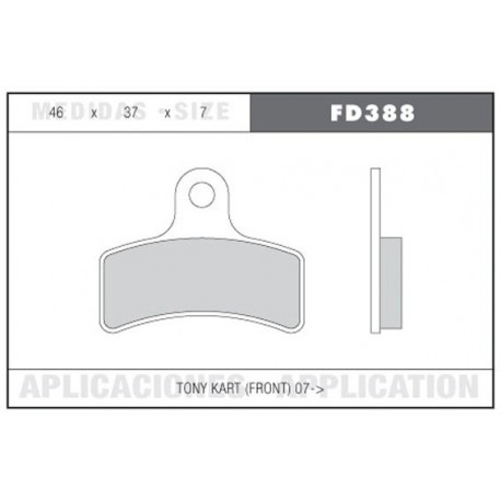JUEGO PASTILLA FRENO GALFER TONYKART DELANTERA SA3-BS7
