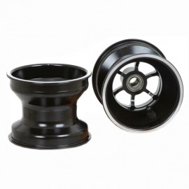 JUEGO LLANTAS DELANTERA ALUMINIO 110mm 17 MOD. RADIOS NEGRO