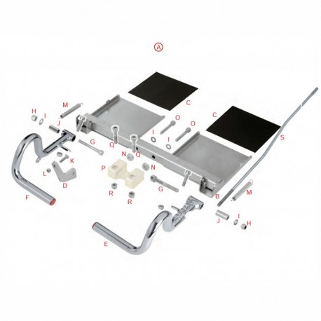 KIT PEDALERA TONY KART MINI NEOS COMPLETA CON TORNILLERIA ALEVIN/CADETE